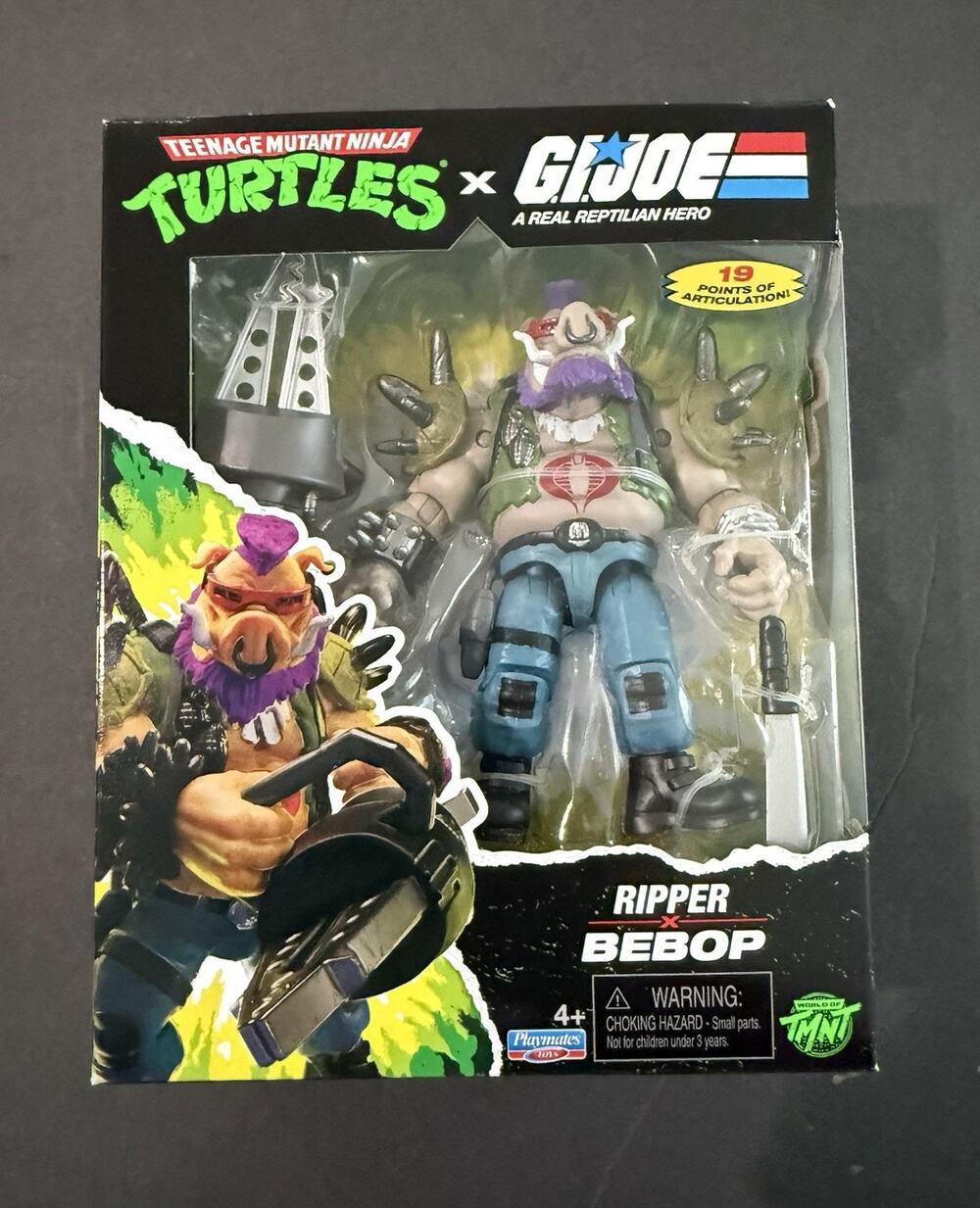 Teenage Mutant Ninja Turtles X G.I. Joe Ripper Bebop Mashup Playmates TMNT NEW!!